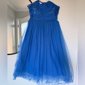 Royal Blue Tulle Girls' Party Dress